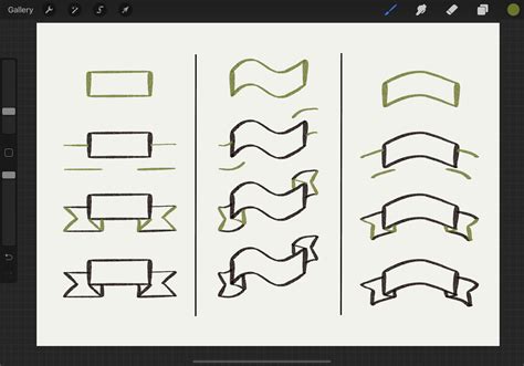 How To Draw Ribbon Banners In Procreate Design Bundles