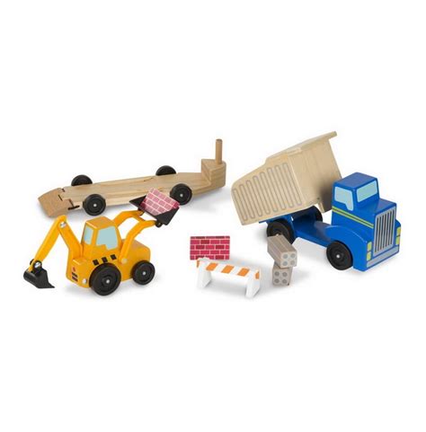 Melissa And Doug Dump Truck And Loader Wooden Play Set