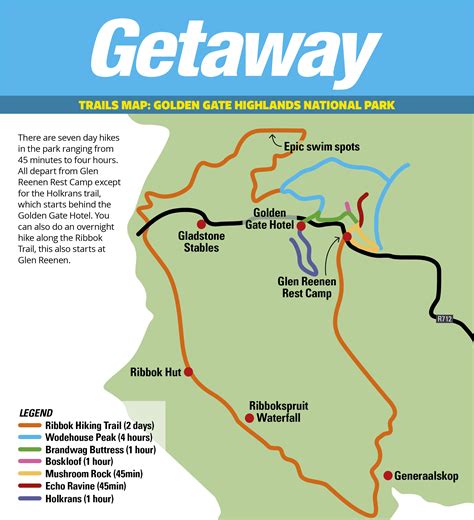 Get A Free Trails Map To Golden Gate Highlands National Park