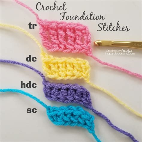 How To Crochet Foundation Stitches The Purple Poncho