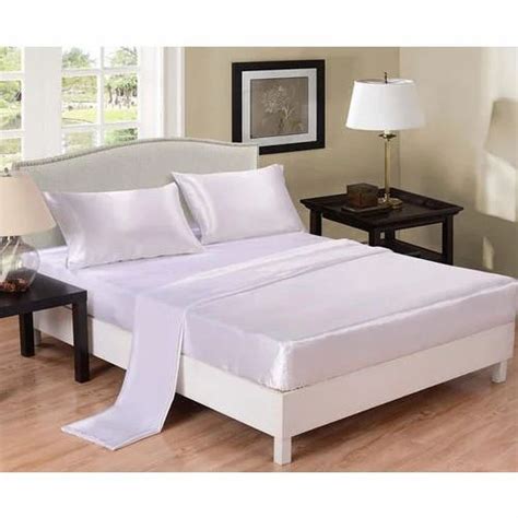 Plain White Satin Bed Sheet At Rs 3000piece In Surat Id 15332878697