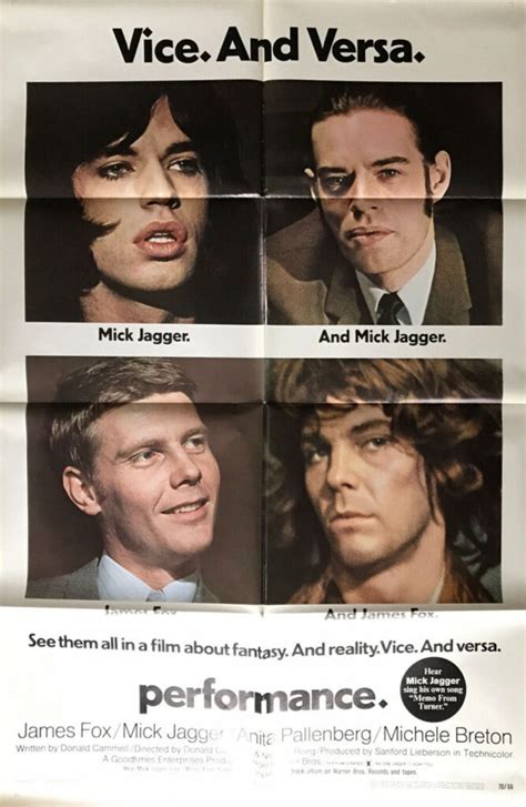 Performance 1970 One Sheet Poster