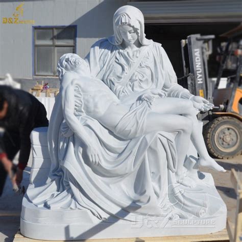 Famous Large Carving Mourning Christ Sculpture Marble Virgin Mary
