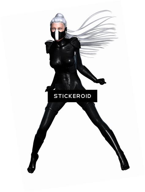 woman ninja black leather suit png download fairy clip art library