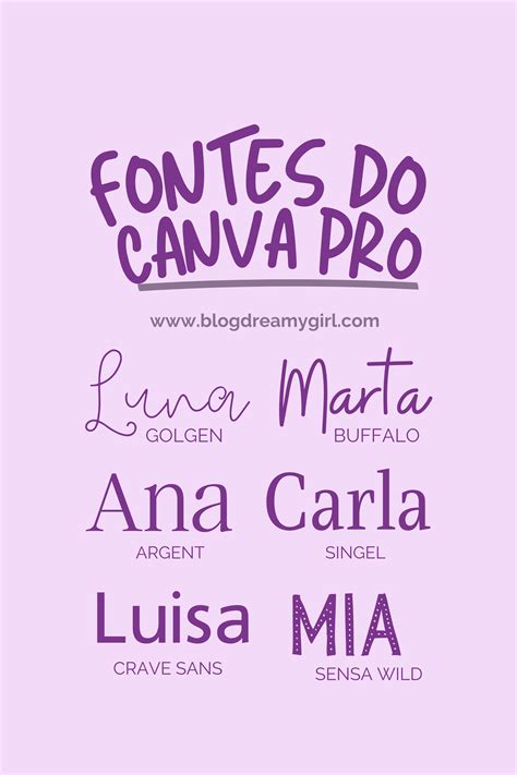 Fontes Canva Em B