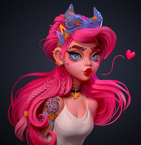 Artstation Rose Olya Anufrieva Stylized 3d Character Stylized 3d Character Art 3d