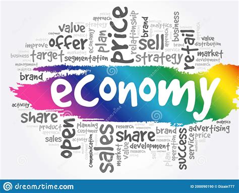 Economy Word Cloud Collage Stock Illustration Illustration Of