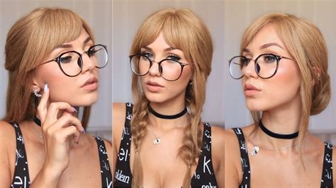 medium hairstyles with bangs and glasses layered medium ombre bob hairstyle with bangs with