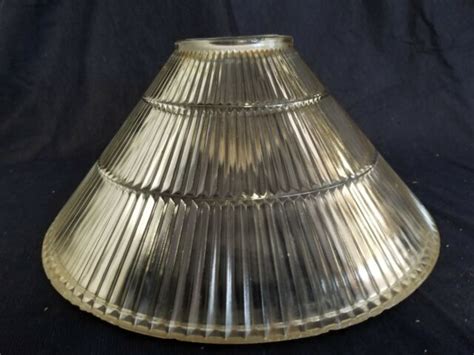 Holophane Pendant Glass Cone Shape Shade 15 Diameter 8 Tall 2 14 Id Fitter Ebay