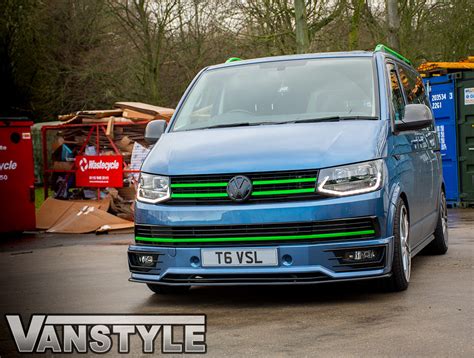 Green Edition Full Front Grille Set Roof Bars Vw T6 2015 Vanstyle