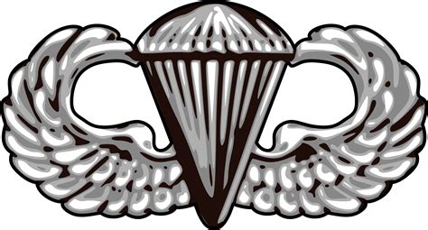 Image Us Army Airborne Basic Parachutist Badge Vector