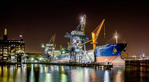 1080p Free Download Baltimore Ship Docks At Night Stars Ship Piers