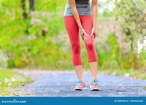 Sports Muscle Injury Of Female Runner Thigh Stock Photo Image 48835616