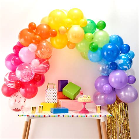 Ginger Ray Arch Multi Color Rainbow Party Balloons Includes Tape And