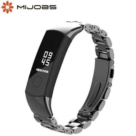 mijobs milanese metal strap for huawei honor band 4 strap wristbands stainless steel bracelet