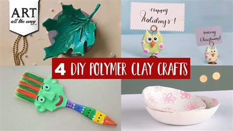 4 Diy Polymer Clay Crafts Home Decors Clay Craft Compilation Youtube