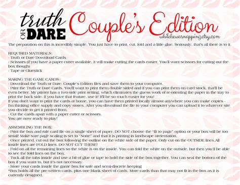 Truth Or Dare Couples Naughty Game Perfect For Date Etsy