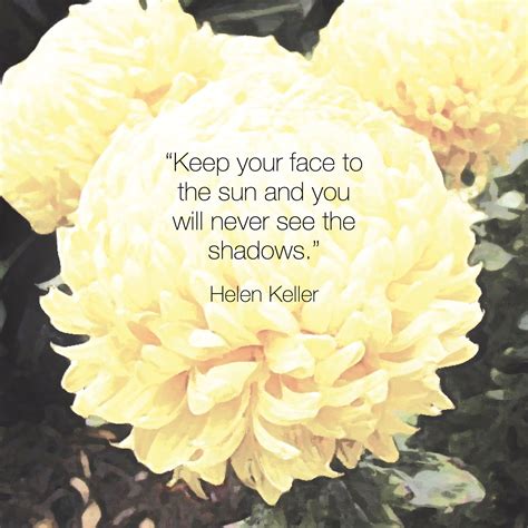 Keep Your Face To The Sun And You Will Never See The Shadows Sun