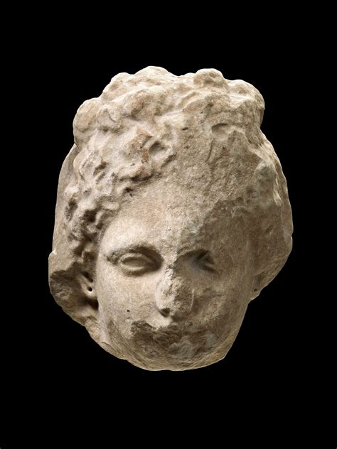 A Fragmentary Greek Marble Relief Head Of A Woman Attic Late 4th Century Bc Ancient