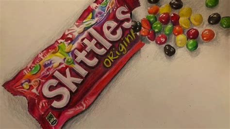 Colored Pencil Sketch Of Skittles Timelapse Youtube