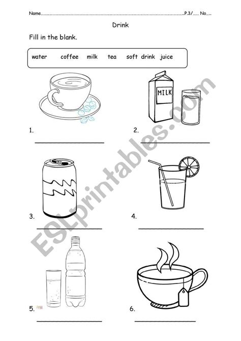 Drink Esl Worksheet By 6114442021 Phonics Kindergarten Vocabulary Worksheets Esl Worksheets