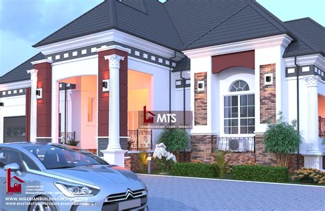 Bedroom Bungalow Rf Nigerian Building Designs