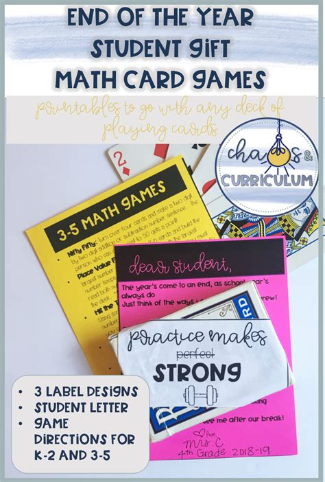 Bulk lands' end gift cards. End of the Year Student Gift from Teacher - Math Card ...
