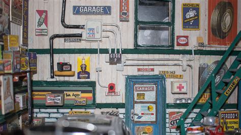 Printable Garage Diorama Template