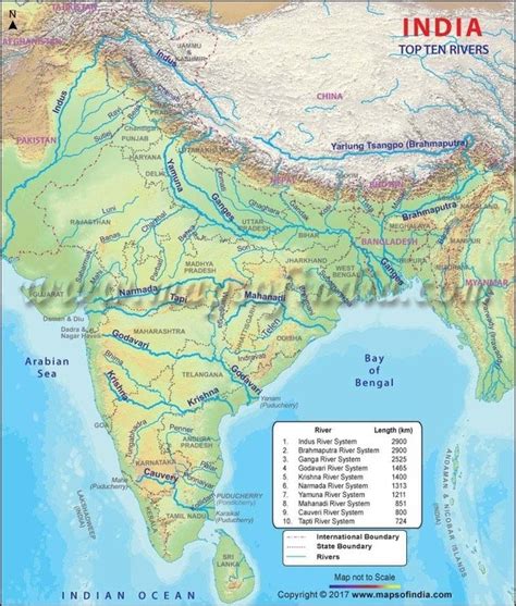How Many Long Rivers Are In India Quora