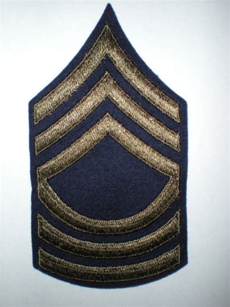 Us Army Wwii Master Sergeant Stripes Original 1 Pair For Sale Online Ebay