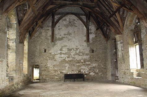 Stokesay Castle Interior Of Medieval Hall Woodhall Would Be Similar