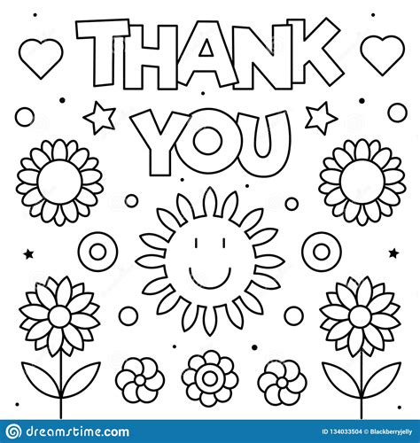 This is great for an end of the year gift, for teacher appreciation week, or for a teacher christmas card. Thank You. Coloring Page. Black And White Vector ...