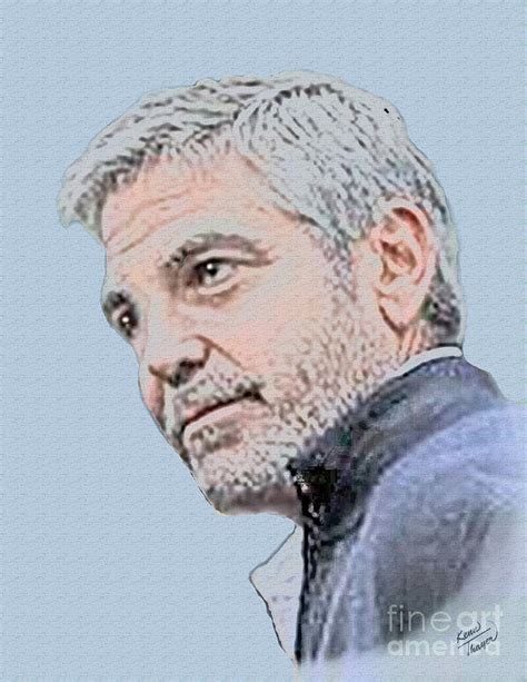 George Clooney Digital Art By Charles Thayer Fine Art America