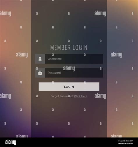 Modern Login Form Interface Template Design With Username And Password