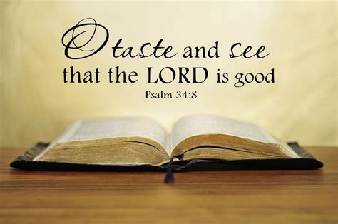 O Taste And See That The Lord Is Good Vinyl Lettering Wall Quotes Decor Sticker