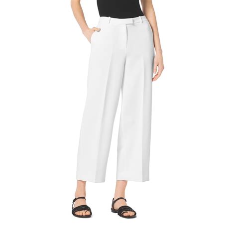 Michael Kors Cropped Wide Leg Pants In White Lyst