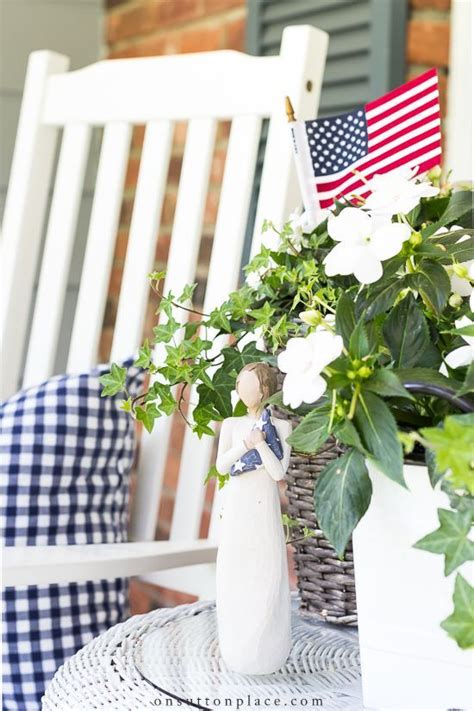 Patriotic Porch Decor Ideas For Summer On Sutton Place Porch Decorating Front Porch