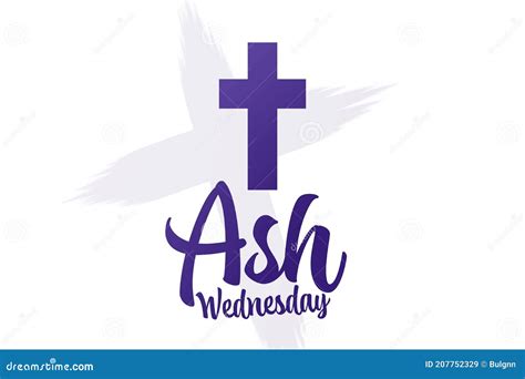 Ash Wednesday Holiday Concept Template For Background Banner Card