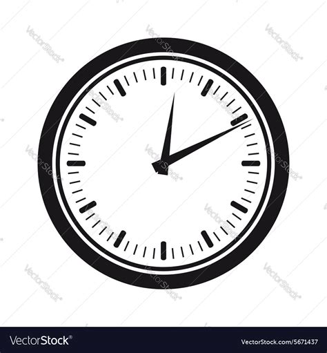 Clock Silhouette Royalty Free Vector Image Vectorstock