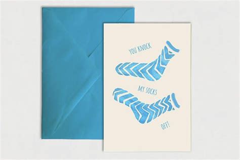 you knock my socks off greeting card love cute thanks knock knock greetings thankful greeting