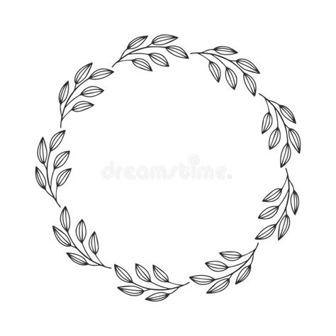 Hand Drawn Floral Wreath Stock Vector Illustration Of Decoration