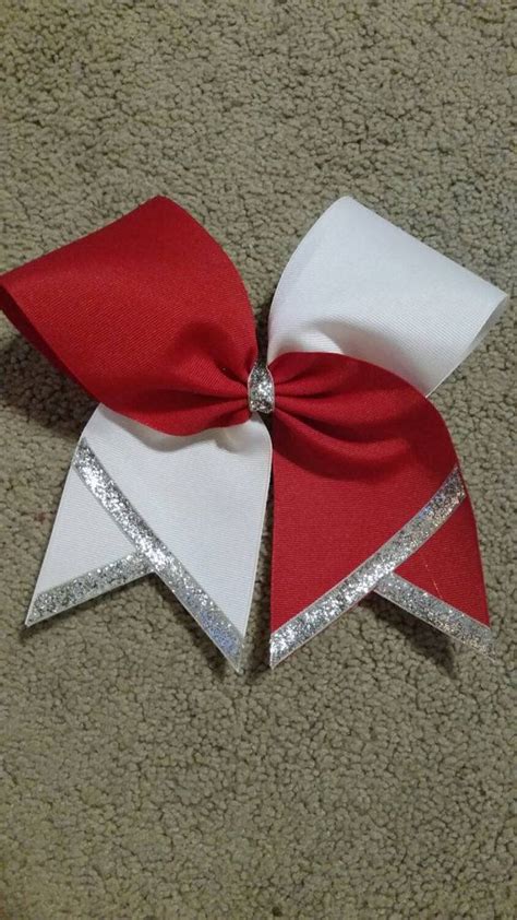 Custom Cheer Bow Choice Of Colors Tick By Curlynoodlecreations Cute