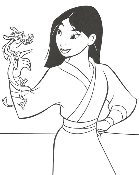 Free Mulan Coloring Pages To Color Mulan Kids Coloring Pages