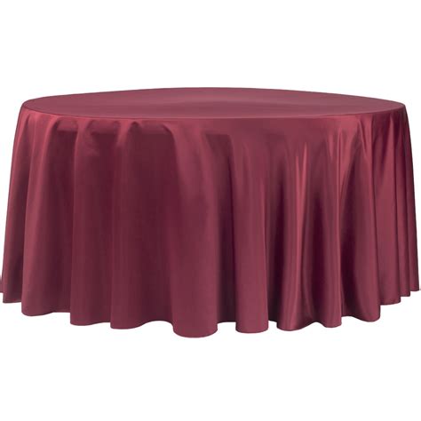 Lamour Satin 132 Round Tablecloth Burgundy Cv Linens