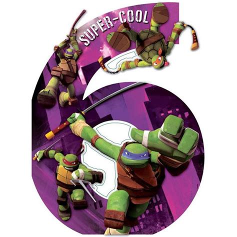 6th Birthday Teenage Mutant Ninja Turtles Large Birthday Card 11441469