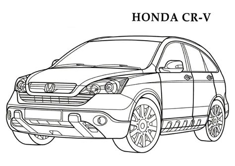 Coloriage Voiture Honda Cr V Télécharger Et Imprimer Gratuit Sur