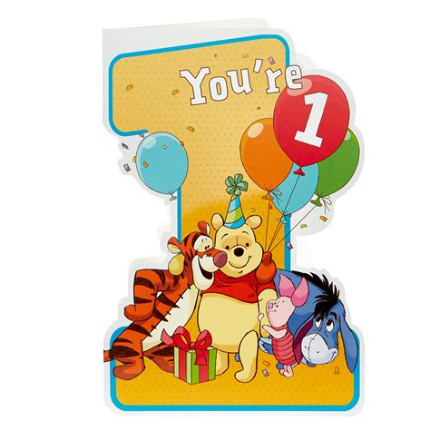 Buy Winnie The Pooh 1st Birthday Card For Gbp 099 Card Factory Uk