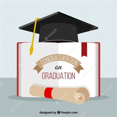 Fondo De Graduación Con Birrete Diploma Y Libro Abierto Descargar