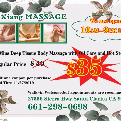 Ji Xiang Chinese Massage Massage Spa In Santa Clarita