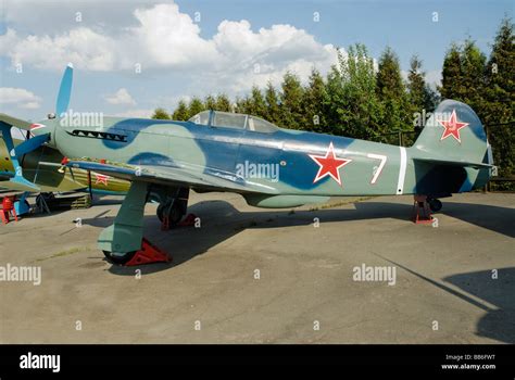 Soviet Yak 1 Fighter As An Exhibit In Moscow Weaponry Museum Stock